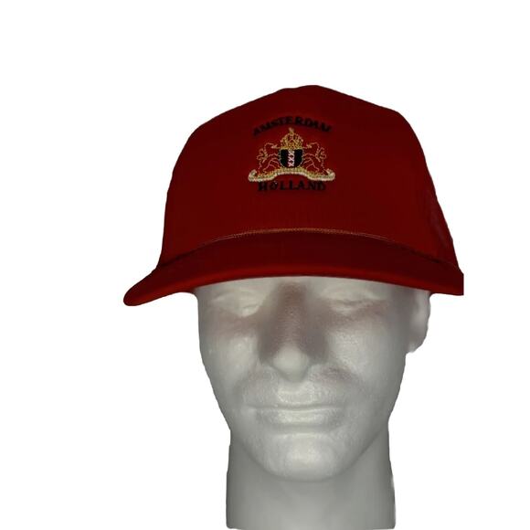 Vintage Mesh Trucker Hat Amsterdam Holland Embroidered - Picture 7 of 7